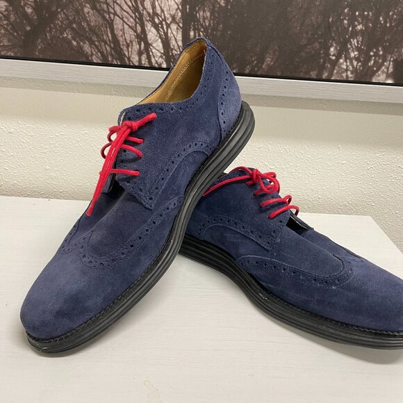 Cole Haan Blue Suede Shoes for Men - Picture 1 of 5